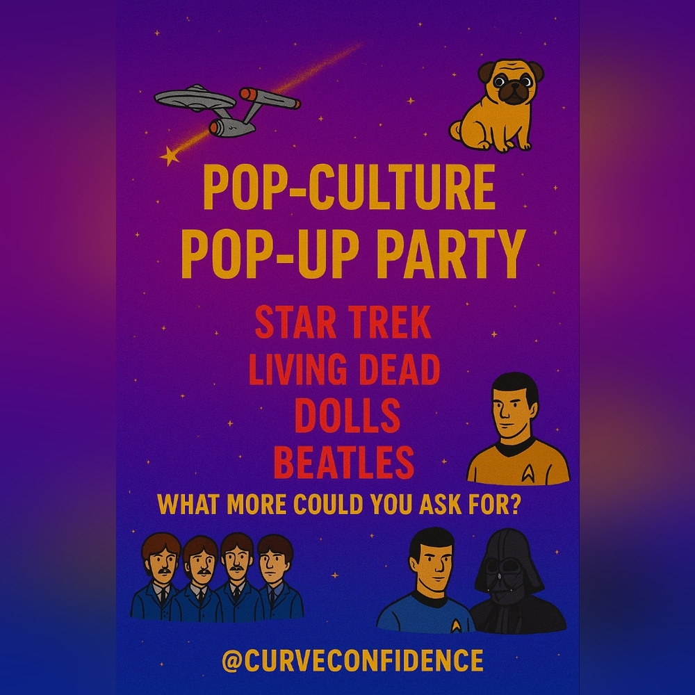 Pop-Culture Pop-Up Party Poster